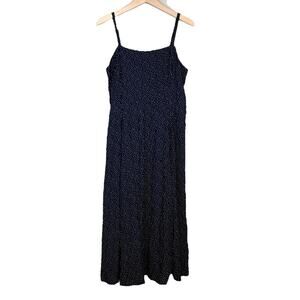 GAP Womens 10 Midi Dress in Black Dot